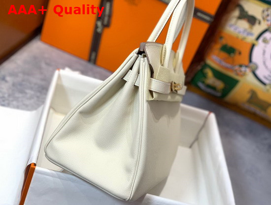 Hermes Birkin 30 White Epsom Calfskin Replica