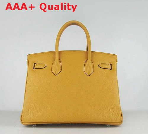 Hermes Fake Hermes Birkin 30 Yellow Togo Leather Silver Hardware Replica