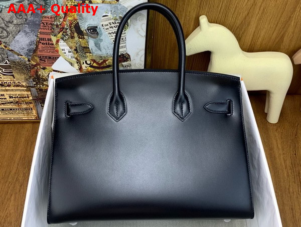 Hermes Birkin 30 in Black Box Leather Replica