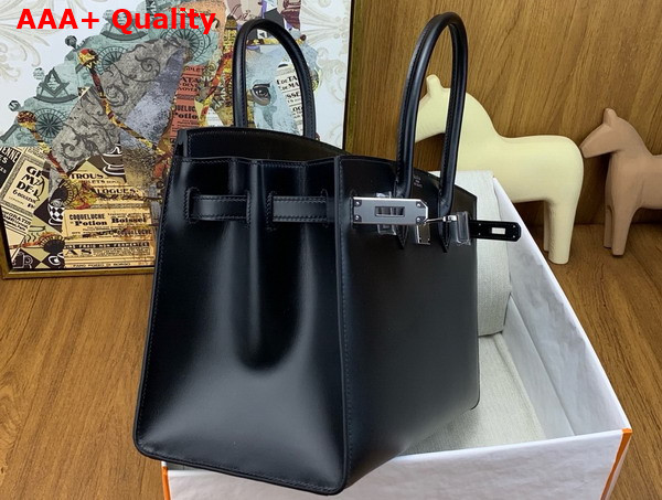 Hermes Birkin 30 in Black Box Leather Replica