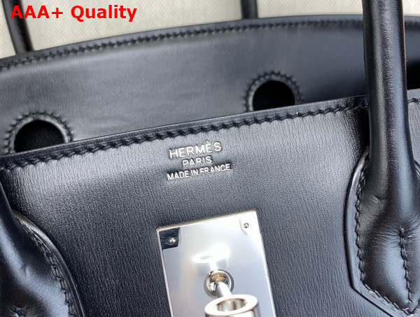 Hermes Birkin 30 in Black Box Leather Replica