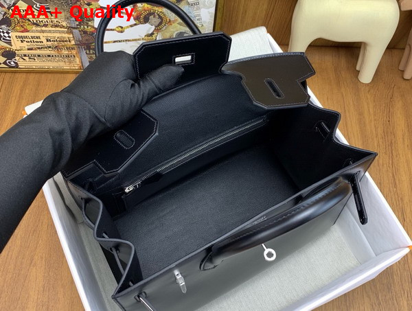 Hermes Birkin 30 in Black Box Leather Replica