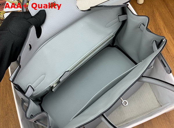 Hermes Birkin 30 in Light Grey Togo Calfskin Replica