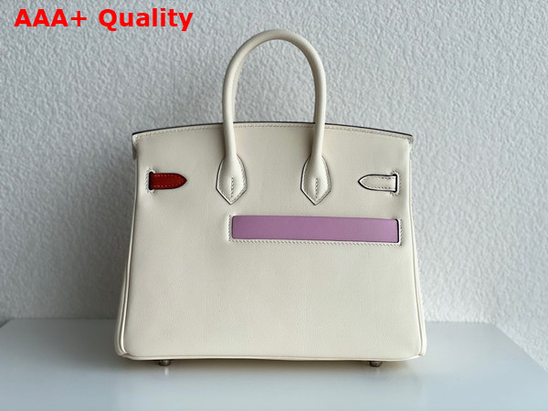 Hermes Birkin 30 in Swift Calfskin Contrast Color Off White Replica