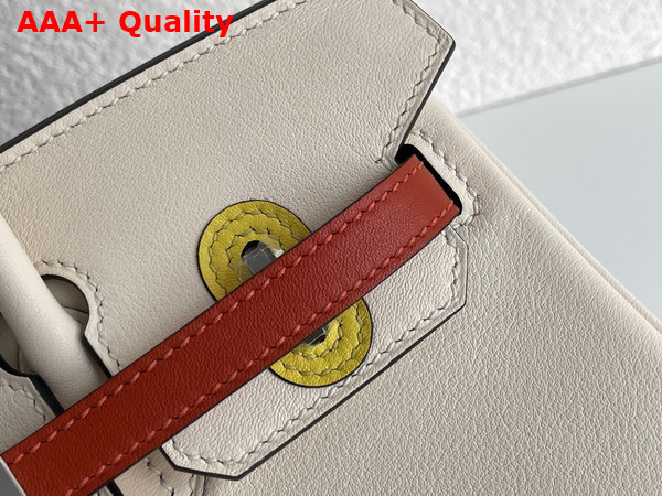 Hermes Birkin 30 in Swift Calfskin Contrast Color Off White Replica
