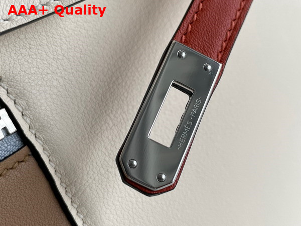 Hermes Birkin 30 in Swift Calfskin Contrast Color Off White Replica