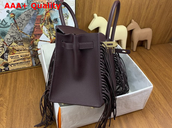 Hermes Birkin 30cm Sellier Anate Wine Red Evergrain Leather Replica