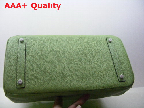 Hermes Birkin 35 Apple Green Togo Leather With Silver Replica
