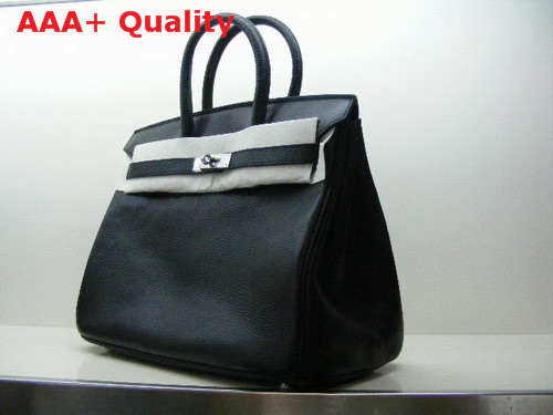Hermes Birkin 35 Black Togo Leather With Silver Replica