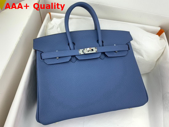 Hermes Birkin 35 Blue Togo Calfskin Hand Stitching Replica