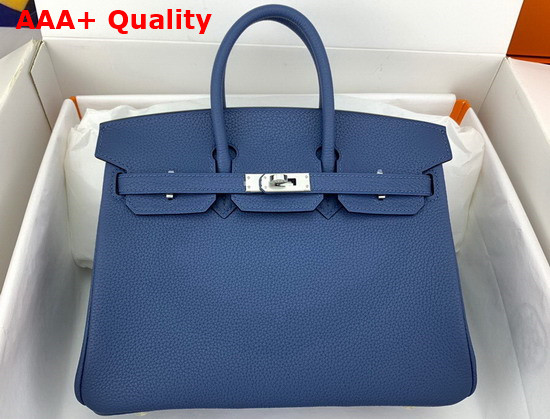 Hermes Birkin 35 Blue Togo Calfskin Hand Stitching Replica