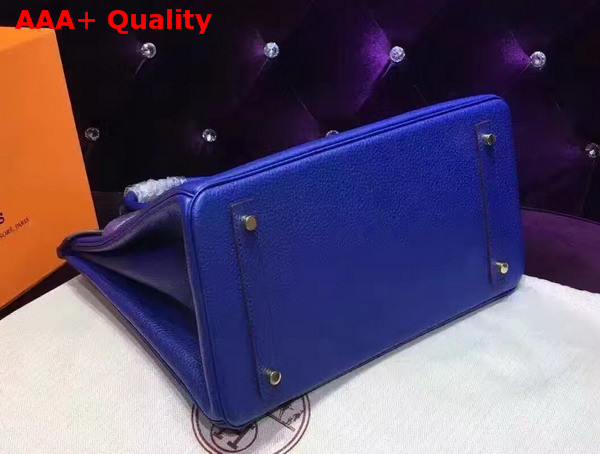 Hermes Birkin 35 Blue Togo Leather Gold Hardware Replica