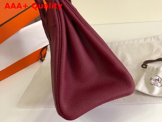 Hermes Birkin 35 Bordeaux Togo Calfskin Hand Stitching Replica
