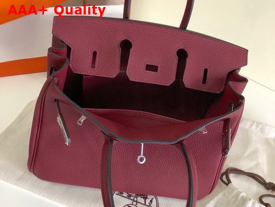 Hermes Birkin 35 Bordeaux Togo Calfskin Hand Stitching Replica