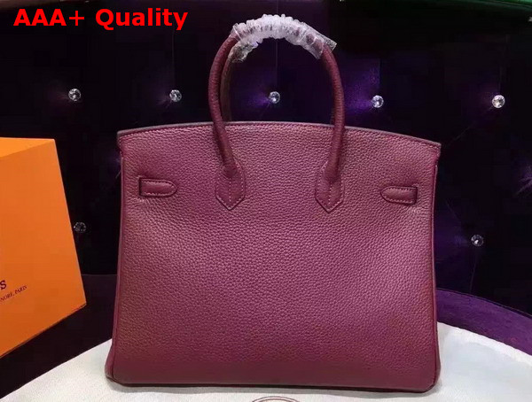 Hermes Birkin 35 Burgundy Togo Leather Silver Hardware Replica