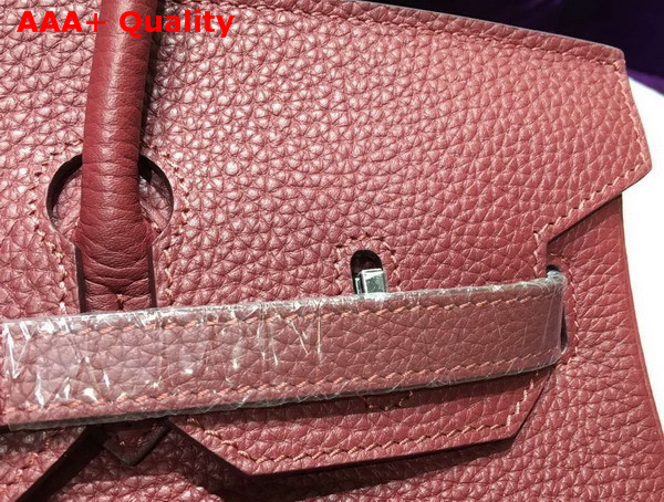 Hermes Birkin 35 Burgundy Togo Leather Silver Hardware Replica