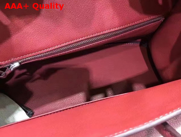 Hermes Birkin 35 Burgundy Togo Leather Silver Hardware Replica