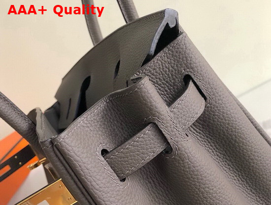 Hermes Birkin 35 Dark Gray Togo Calfskin Hand Stitching Replica