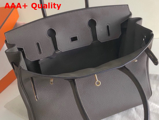 Hermes Birkin 35 Dark Gray Togo Calfskin Hand Stitching Replica