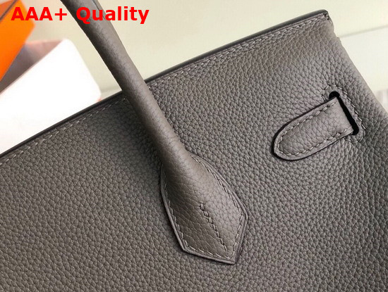 Hermes Birkin 35 Dark Gray Togo Calfskin Hand Stitching Replica
