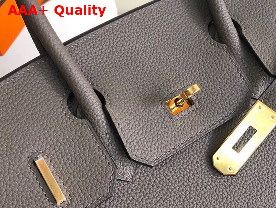 Hermes Birkin 35 Dark Gray Togo Calfskin Hand Stitching Replica