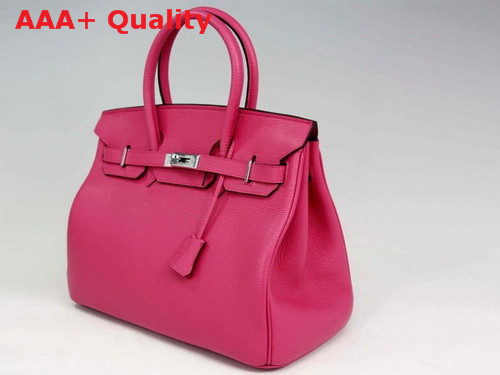 Hermes Birkin 35 Fuchsia Togo Leather With Silver Replica
