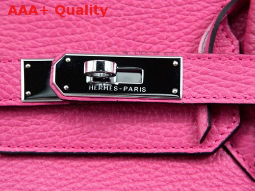 Hermes Birkin 35 Fuchsia Togo Leather With Silver Replica