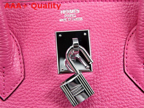 Hermes Birkin 35 Fuchsia Togo Leather With Silver Replica