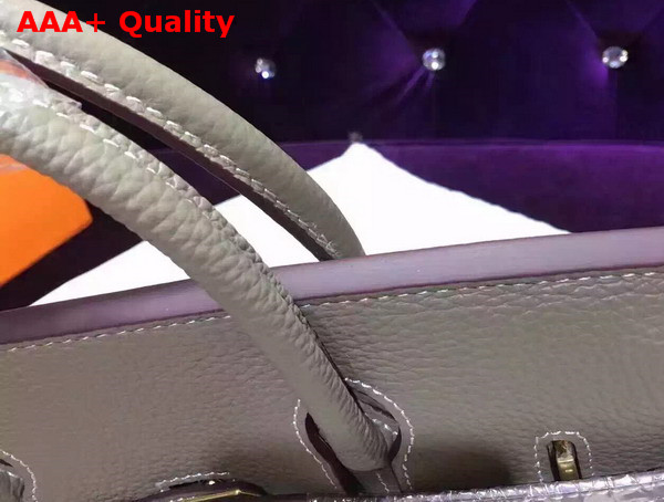 Hermes Birkin 35 Grey Togo Leather Gold Hardware Replica