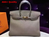 Hermes Birkin 35 Grey Togo Leather Gold Hardware Replica