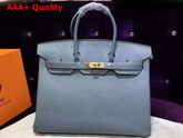 Hermes Birkin 35 Light Blue Togo Leather Gold Hardware Replica