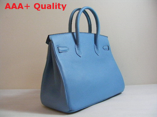 Hermes Birkin 35 Light Blue Togo Leather With Gold Replica