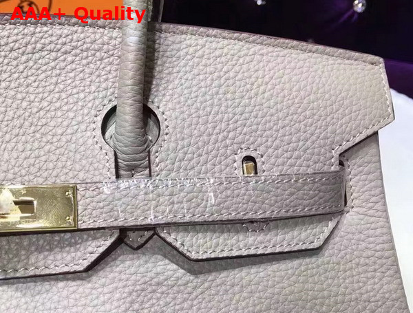 Hermes Birkin 35 Light Grey Togo Leather Gold Hardware Replica
