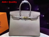 Hermes Birkin 35 Light Grey Togo Leather Gold Hardware Replica