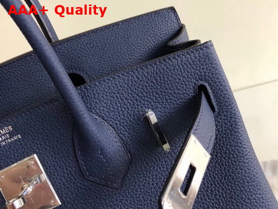 Hermes Birkin 35 Navy Blue Togo Calfskin Hand Stitching Replica