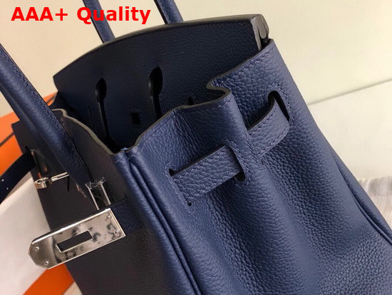 Hermes Birkin 35 Navy Blue Togo Calfskin Hand Stitching Replica