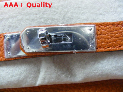 Hermes Birkin 35 in Orange Togo Leather With Silver Replica