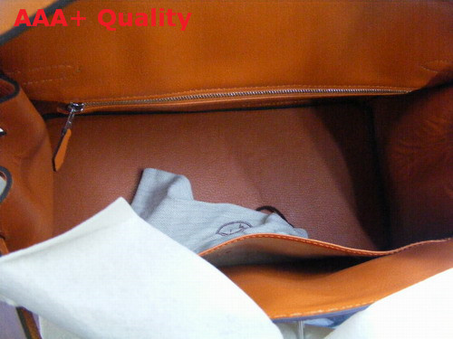 Hermes Birkin 35 in Orange Togo Leather With Silver Replica