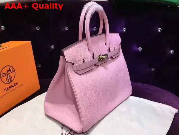 Hermes Birkin 35 Pink Togo Leather Gold Hardware Replica