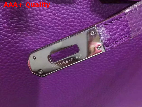 Hermes Birkin 35 Purple Togo Leather Silver Hardware Replica