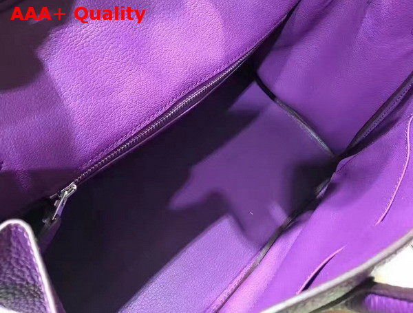 Hermes Birkin 35 Purple Togo Leather Silver Hardware Replica