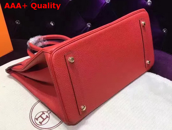 Hermes Birkin 35 Red Togo Leather Gold Hardware Replica