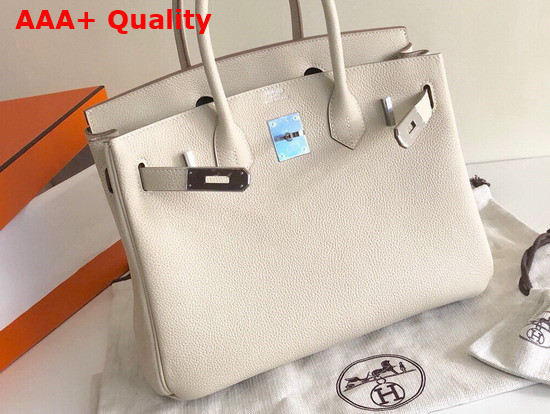 Hermes Birkin 35 White Togo Calfskin Hand Stitching Replica