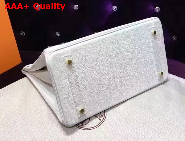 Hermes Birkin 35 White Togo Leather Gold Hardware Replica