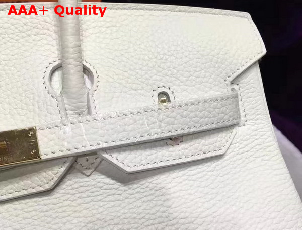 Hermes Birkin 35 White Togo Leather Gold Hardware Replica