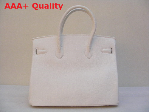 Hermes Fake Hermes Birkin 35 White Togo Leather With Silver Replica