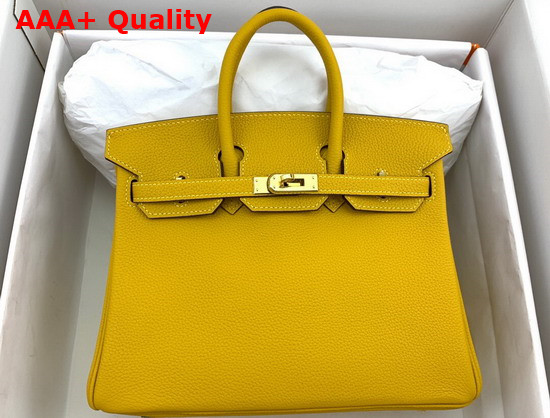 Hermes Birkin 35 Yellow Togo Calfskin Hand Stitching Replica