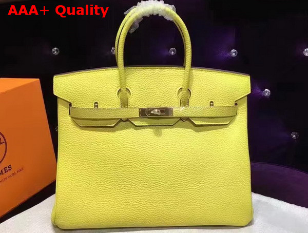 Hermes Birkin 35 Yellow Togo Leather Gold Hardware Replica