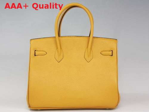 Hermes Birkin 35 Yellow Togo Leather With Silver Replica