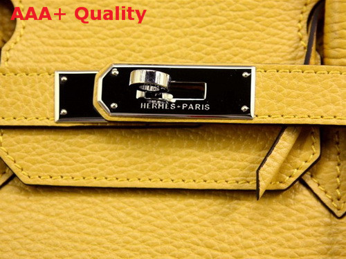 Hermes Birkin 35 Yellow Togo Leather With Silver Replica